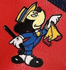 Vintage Walt Disney Productions Minnie Mickey Mouse Vinyl Purse Cosmetic Zip Bag