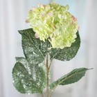 Set Of 2 Large Spring Green Sparkling Artificial Floral Hydrangea Stems
