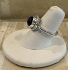 Sundance Catalog Sterling Silver Detailed Amethyst Round Cabochon Ring Size 6