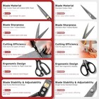 8 Inch Fabric Scissors Professional Heavy Duty Sharp Tailor Industrial Sewing