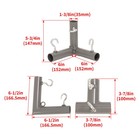 10 Pieces Gray Powder Coated 1  Golf Frame Corner Bracket Kit Diy With Eye-bolts