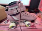 Bont Parkstar Pink Suede Roller Skates  Sz 37 5  bont 5 5  Excellent Condition