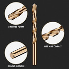 Cobalt Drill Bit Set  1-115pcs M35 High Speed Steel Bits For Hardened Metals