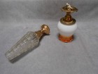 2 French Vintage  Brass   Bronze Hanging Light Fixtures Plafonnier