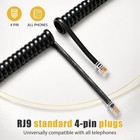 Telephone Cord Phone Cordhandset Cord Black 2 Pack Universally Compatible