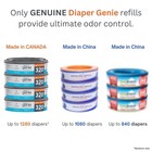 Diaper Genie Refill 4 Pack Round     Holds 1280 Diapers Unscented