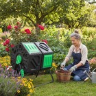 34 5 Gallon Dual Chamber Compost Tumbler Heavy Duty Rotating With Aeration