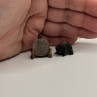 Vintage Hand Carved Tiny Dyed Wood Brown Bear Figure Trinket Figurine