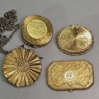 Vintage Solid Perfume Compact Lot Empty Estee Lauder Max Factor Corday