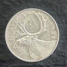 1953 Canada Silver 25 Cents No Strap Silver Coin 0 800