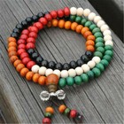 Sandalwood Buddhist Buddha Meditation 6mm 108 Prayer Bead Mala Bracelet Necklace