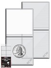 2x2 Coin Flips Bcw Soft Vinyl Double Pocket Clear Coin Holders 100 Pcs   Inserts