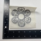 Vtg Original 1960s Decal Transfer Peace Love Hippie Wacki-tackie 00xj