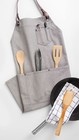 Striped Kitchen Apron With Adjustable Neck Strap And Front Pocket     Stylish Cook