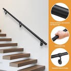Sdnbht Stair Railing Indoor Metal Hand Rails For Indoor Stairs 1 5  Pipe Stair A