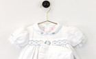 Nwt Petit Ami White Blue Smocked 3pc Dress Newborn Months Baby Girls Bonnet Nb 0