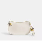 Coach Loop Bag Charm key Chain key Ring In Leather brass chalk Cx204 Nwt