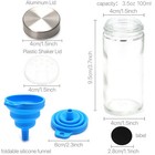 24pcs Glass Spice Jars Shaker Lid Seasoning Storage Container Dispensers 100ml