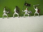 Marx Miniature Castle Playset Knights Horse 1 72 1  Scale Plastic Toy Soldiers