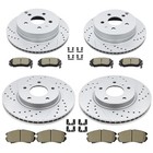 Front Rear Drilled Slotted Rotors Ceramic Pads For Terrain Equinox 2010-2017