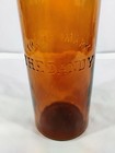 Antique Amber Glass The Dandy Canning Jar  3 metal Ring Lever lid