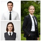Black Tie For Women9    Pre-tied Ties For Women Neck Ties Accessory School 1
