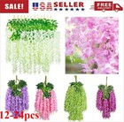 Artificial Wisteria Vine Garland Fake Flower Plants Garden Wedding Hanging Decor