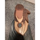 Hand Carved Wooden Native American Woman Guardian Light 1994 Wall Art Signed