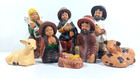 Peruvian Style Nativity Handmade 8pc Clay Pottery Christmas Peru