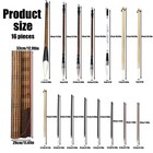 15 Piece Chinese Calligraphy Brush Set With Roll-up Bamboo Medium  Burlywood 
