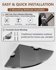 2 Tiers No Drill Corner Glass Shelf Shower For Inside Wall Organizer Shampoo