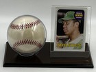 Three  3  New  Csp Clear Acrylic Ball   Baseball Card Holder Display Cases
