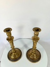 Antique 19th   c French Bronze Candlesticks Pair     Neoclassical  ormolu  28   cm