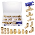 33 Dot Air Brake Line Fittings 1 4  3 8  1 2  Push To Connect Fitting Assortment