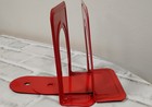 Set Vintage Mid-century Industrial Metal Bookends Library School Steel 5 5  Tall