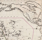 1843 Pacific Ocean Map Original - Australia - United States - Hawaii