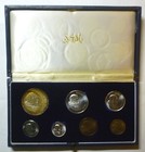 1965 South Africa - Official Proof Set  7  W  Silver Rand - Sam Box - Rare