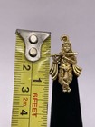 Lord Krishna Brooch Pin Antique Style Gold Brass Hindu Temple Jewelry