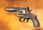 Stevens Safety 50 Shot Repeating Cast Iron Cap Gun Pistol   Box Not Matching