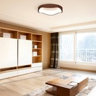 24w 3000k Lamp Led Mount Ceiling Light Fixture Wood Pattern Living Room Brown