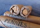 1966   original Bank Wrapped    Uncirculated Lincoln Cent Roll - Obw Pennies