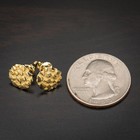 Men s Hip Hop 14k Gold Plated Round Shaped Nugget Stud Screw Back Earrings