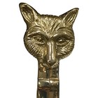 6-1 4  Solid Brass Fox Head Letter Opener- Antique Vintage Style