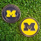 Michigan Wolverines Magnetic Poker Chip W  Removable Golf Ball Marker New