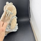 Vintage Victorian Bunny Rabbit Stuffed Animal Plush Blue 7  Jointed W dress Teal