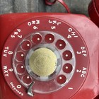 Vintage Bell System Western Electric Rotary Dial Desk Telephone C d 500 Dark Red