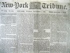 Lot Of 5 Original 1861-1865 New York Tribune Civil War Newspapers Horace Greeley