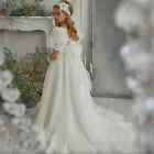 Vintage Ivory Flower Girls Dresses For Wedding Puffy Kids First Communion Gowns