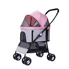 3-in-1pet Stroller Cat Dog Cage Stroller Travel Folding Carrier 4 Wheels New