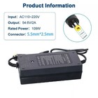 54 6v 2a Lithium Ion Battery Charger For 48v Lithium Battery Dc 5 5 2 5mm Plug